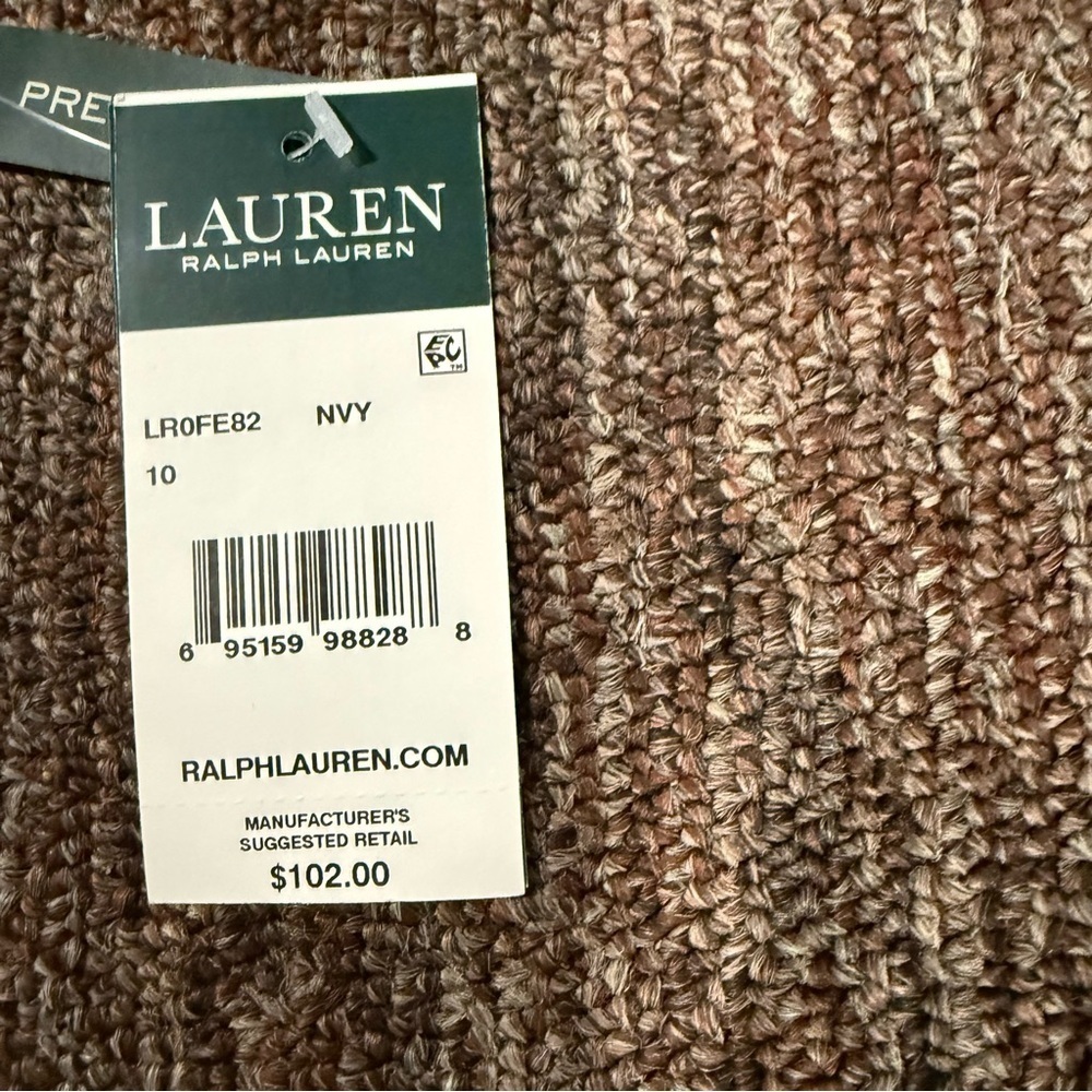NWT Ralph Lauren Textured Stripe Underwire Surplice Tankini Top Fisherman 10 - Picture 12 of 12